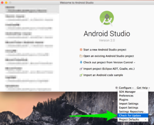 Android Studio Check for Update