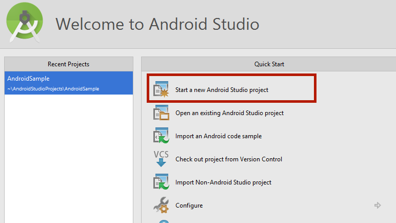 AndroidStudioWelcomeNewProject